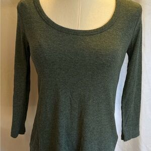 Cynthia Rowley Forest Green Long Sleeve Tee